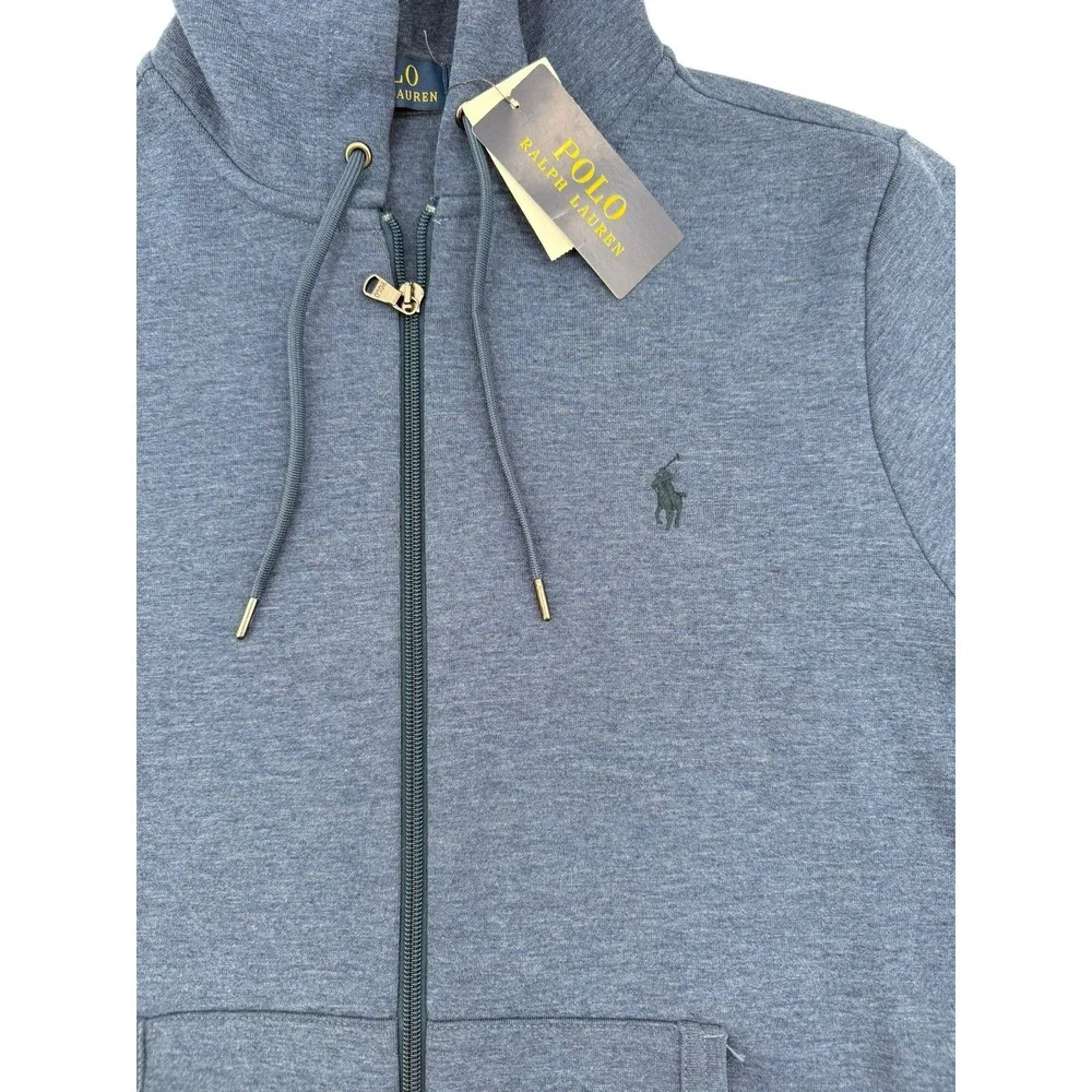 Polo Ralph Lauren Double Knit Hoodie Modern Blue Heather Sz:S